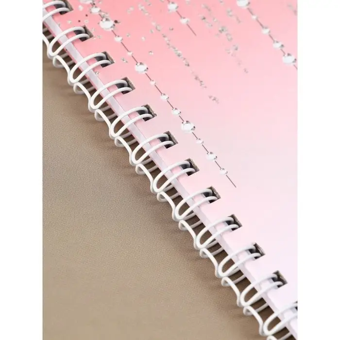 Книга свадебных пожеланий "Блестки" градиент, на пружине ВБ, 21.1 х 21 см