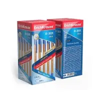 Ручка шариковая ErichKrause R-301 Amber Stick, узел 1.0 мм, чернила синие, длина линии письма 1000 метров