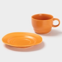 Чайная пара Magistro "Potter" 250мл 15,3х7 цвет оранжевый (блюдце, чашка)