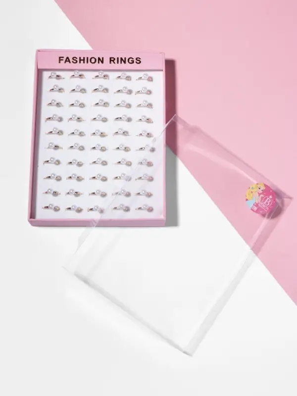 Кольцо &laquo;Выбражулька&raquo; бусинки, как у мамы, белое в золоте, безразмерное