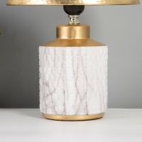 Лампа настольная "Мрамор" 1х40Вт Е27 белый/золото 22,5х22,5х35см