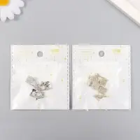 Декор для творчества металл, стразы "Замочек с ключиком" МИКС 1,5х1,9 см