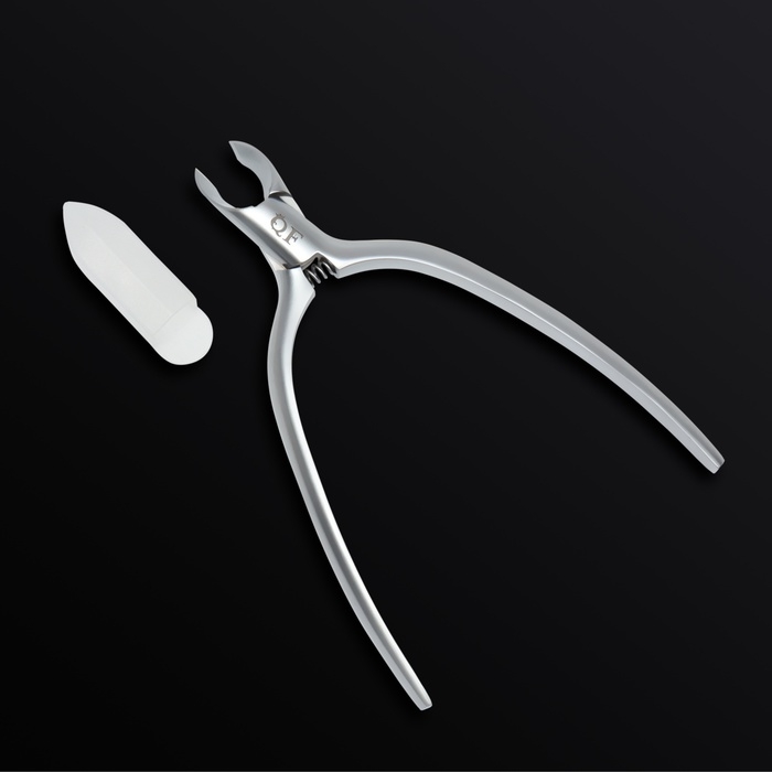 Кусачки маникюрные для кутикулы &laquo;Premium satin&raquo;, скрытая пружина, матовые, 10,3 см, длина лезвия - 4 мм, цвет серебристый