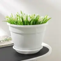 Горшок для цветов с поддоном &laquo;Антик&raquo;, 3,6 л, d=22 см, цвет белый