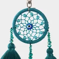 Брелок "Ловец снов" 17 см, цв. бирюзовый