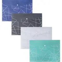 Папка-конверт на кнопке формат А4 180мкр блестящая МИКС Стиль  (штрихкод на штуке)