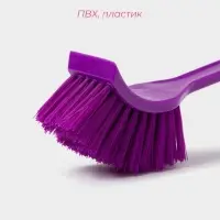 Щётка для посуды с изогнутой ручкой Доляна, 3&times;4&times;20 см, МИКС