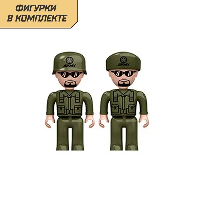 Конструктор &laquo;Военный джип&raquo;, 108 деталей