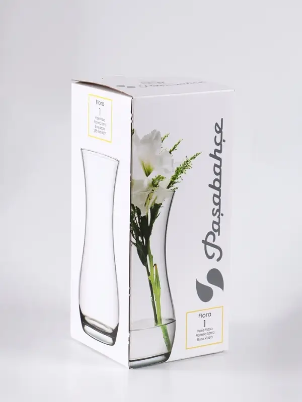 Ваза &laquo;Креман&raquo;, перья, h=26 см, стекло, белая