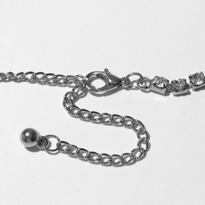 Портупея &laquo;Геометрия&raquo; три ряда, цвет белый в серебре