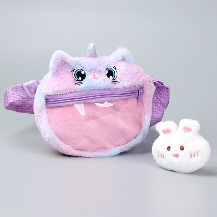 Сумка детская &laquo;Котик&raquo; с игрушкой внутри, 20 см