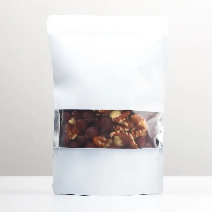 Пакет дой-пак, матовый, белый с окном, 14 х 20 х 4 см