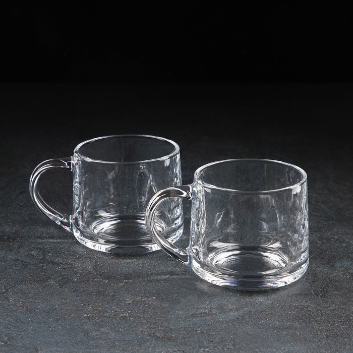Набор кружек стеклянных &laquo;Классика&raquo;, 2 предмета: 350 мл