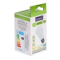 Лампа светодиодная GENERAL GLDEN, WA60, E27, 7 Вт, 230 В, 6500 К