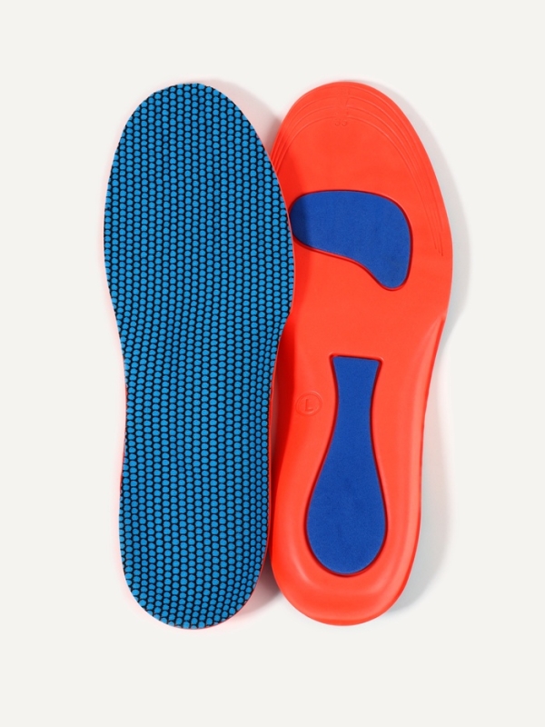 Стельки для обуви, универсальные, спортивные, р-р RU до 36 (р-р Пр-ля до 38), 24 см, пара, синий/красный