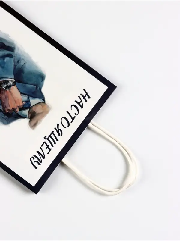 Пакет подарочный крафт &laquo;Настоящему джентльмену&raquo;, 18&times;8&times;25 см