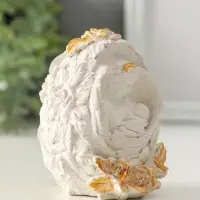 Фигура "Дева" размер 8х6 см, белый с позолотой ,гипс