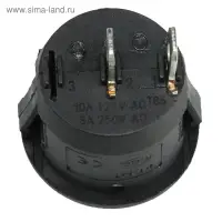 Выключатель клавишный, без подсветки, диаметр 23 мм, черный, 10 А