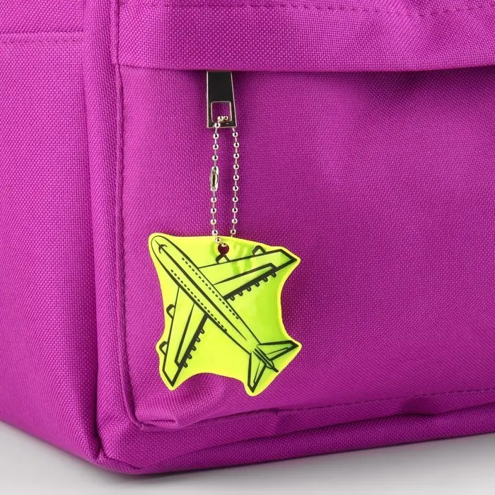 Светоотражающий элемент &laquo;Самолёт&raquo;, двусторонний, 5.8&times;5.8 см, МИКС