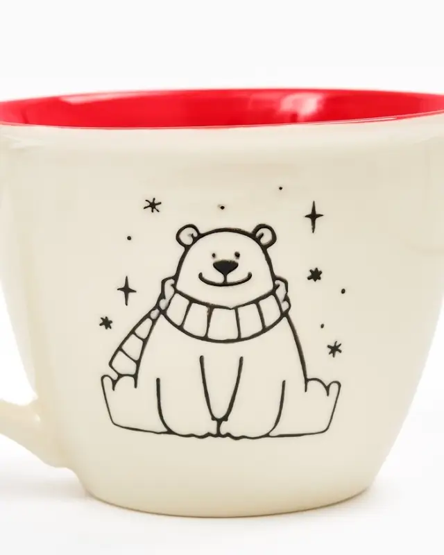 Кружка чайная керамическая &laquo;Мишка&raquo;, 500 мл, ручная работа