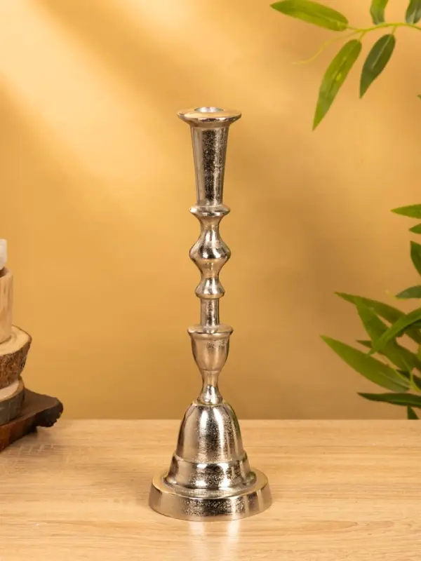 Подсвечник "Юла" 9,5х9,5х32 см, алюминий