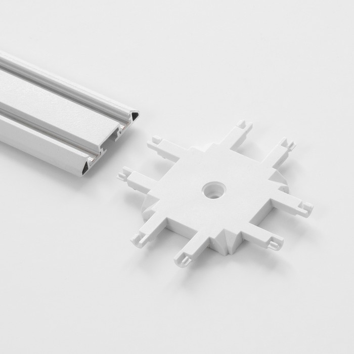 Коннектор SLIM "Х-образный" 4-жильный белый 0,7х4х2см