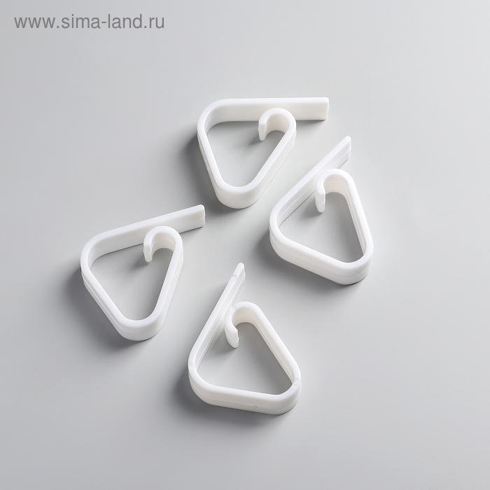 Зажимы для скатерти Доляна &laquo;Калипсо&raquo;, набор 4 шт, пластик, белые