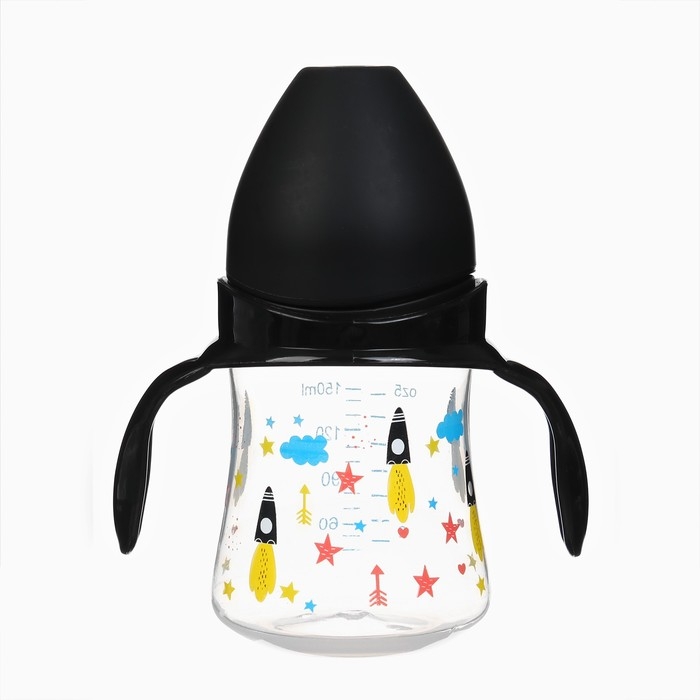 Бутылочка для кормления &Oslash;50мм ШГ, +0мес.,150мл, цвет черный