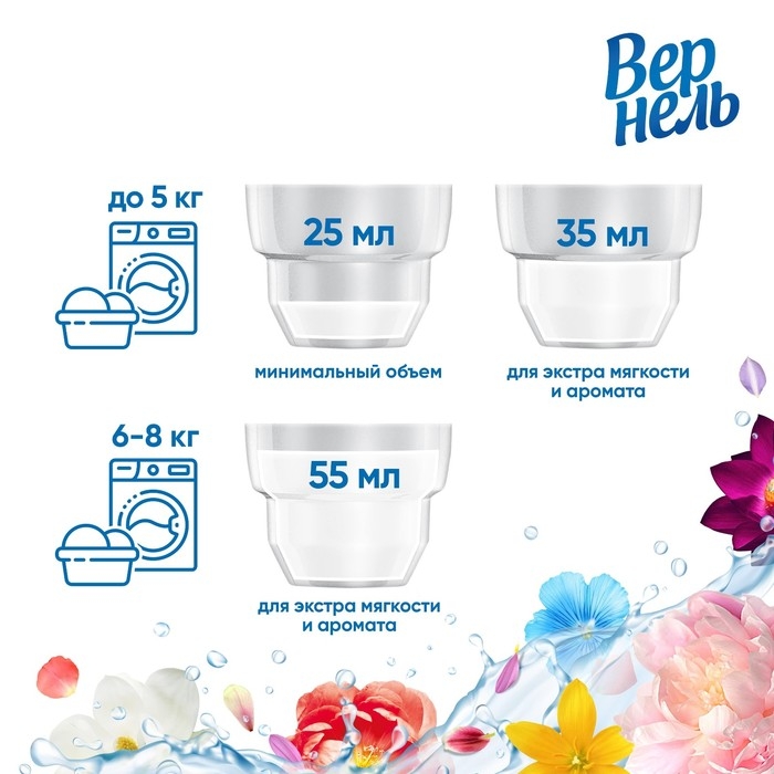 Кондиционер для белья Vernel &laquo;Пион и белый чай&raquo;, 1.74 л