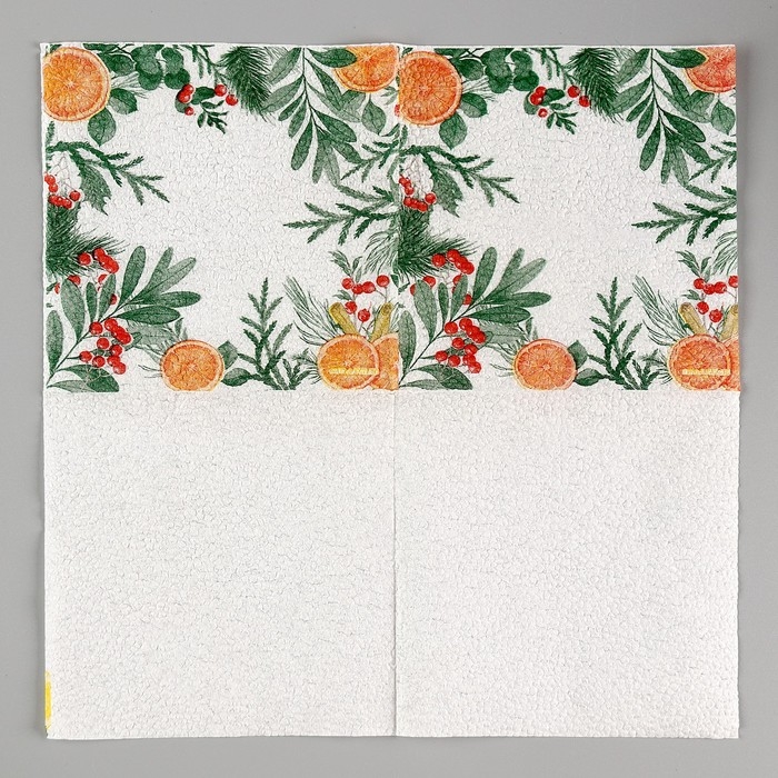 Салфетки бумажные &laquo;Новогодний аромат&raquo;, однослойные, 24х24 см, 20 шт., на новый год
