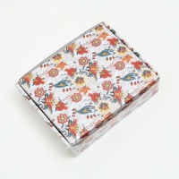 Коробка подарочная крышка-дно "Цветы", с окном, 18 х 15 х 5 см