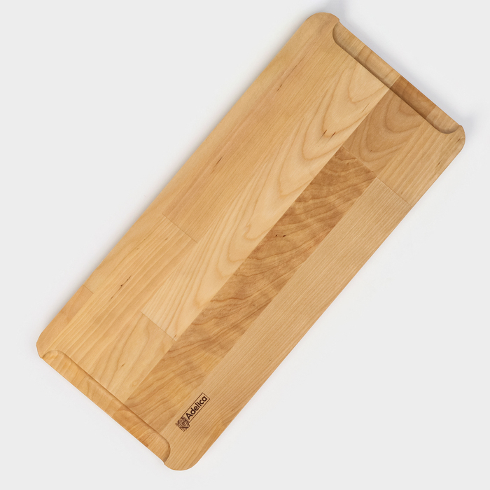 Поднос-подставка Adelica &laquo;Чайная станция&raquo;, на 2 персоны, с потайными ручками, 40&times;18&times;1,8 см, берёза