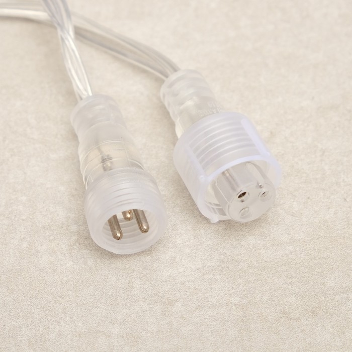 Гирлянда &laquo;Сеть&raquo; 2 &times; 3 м, IP44, УМС, прозрачная нить, 384 LED, свечение тёплое белое, 220 В