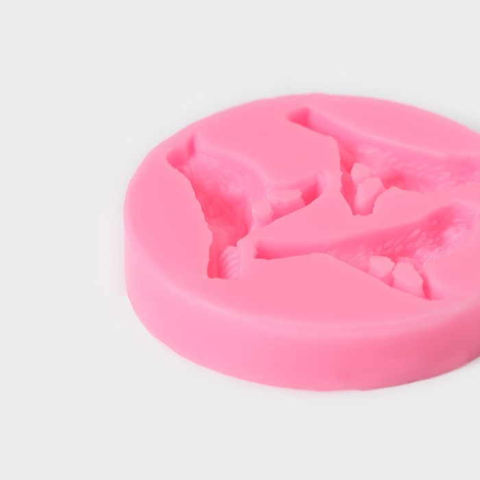 Молд Доляна &laquo;Три птицы&raquo;, силикон, 6,5&times;1,1 см, цвет розовый