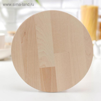 Доска разделочная круглая Доляна &laquo;Фортуна&raquo;, d=25 см, берёза