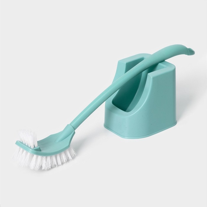 Ёршик для унитаза Доляна, 12&times;10,5&times;40,5 см, цвет мятный