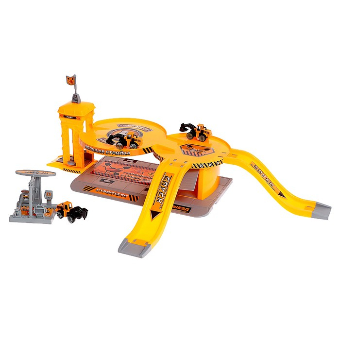 Парковка &laquo;Стройплощадка&raquo;, с 3 металлическими машинами