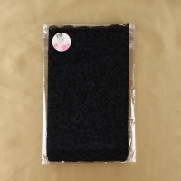 Кружевная эластичная ткань, 220 мм &times; 2,7 &plusmn; 0,5 м, цвет чёрный