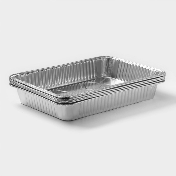 Набор форм для выпечки из фольги Доляна, 31&times;21&times;4,5 см, 5 шт