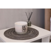 Салфетка сервировочная на стол Доляна &laquo;Дуо&raquo;, d=30 см, цвет коричневый