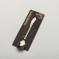 Ложка десертная из нержавеющей стали Magistro &laquo;Перо&raquo;, длина 12,5 см, цвет серебряный