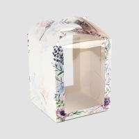 Коробка под маленький торт, кондитерская упаковка, &laquo;Венок&raquo;, 15 х 15 х 18 см