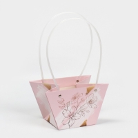 Пакет влагостойкий для цветов &laquo;Нежность&raquo;, 20 х 12 х 20 см