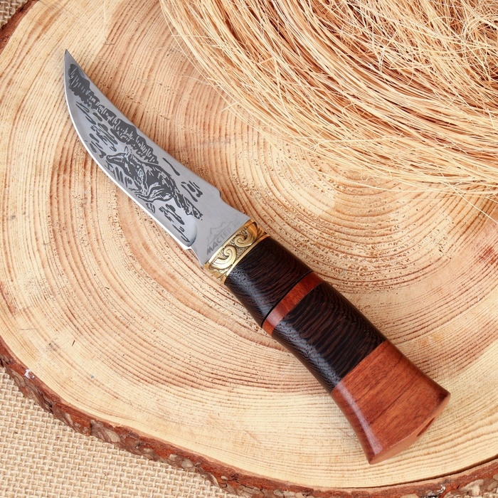 Нож охотничий Нож охотничий "Схватка", 22см, клинок 112мм/2,8мм, дерево, с гравировкой
