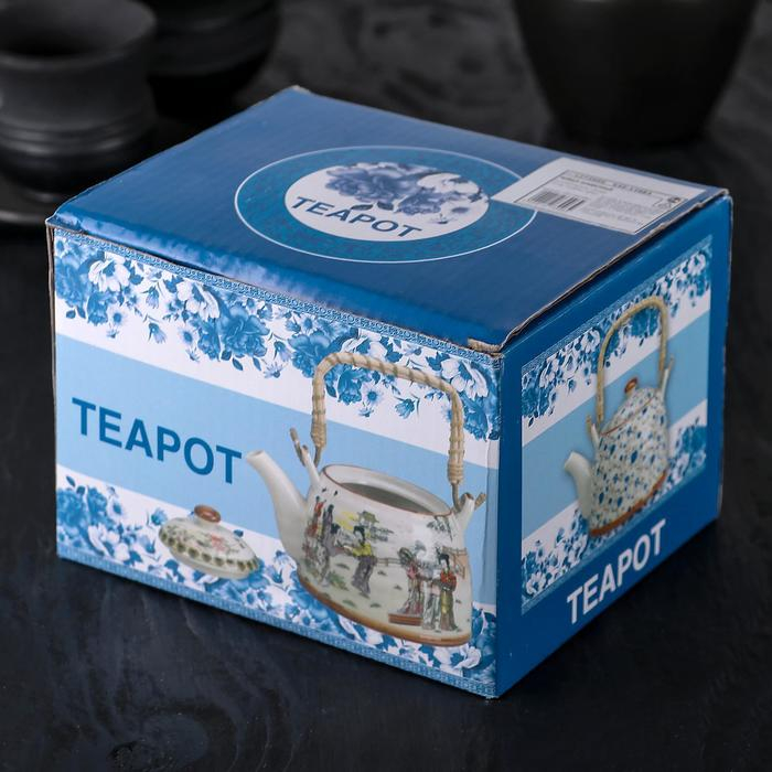 Чайник заварочный &laquo;Белые облака&raquo;, 600 мл, с металлическим ситом