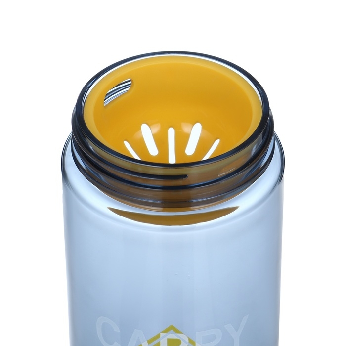 Бутылка для воды, 550 мл, 22.5 х 6.7 см, сито, голубая