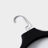 Плечики - вешалка для одежды, 39&times;4,4&times;22,5 см см, размер 40-42, покрытие soft-touch, цвет чёрный