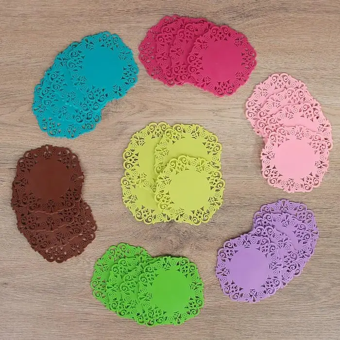 Набор подставок под горячее &laquo;Чаепитие&raquo;, 4 шт, 10 см, цвет МИКС