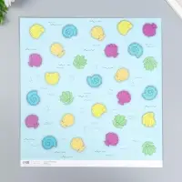 Двусторонняя бумага для скрапбукинга &laquo;Арт Узор. Море зовёт&raquo;, 180 г/м&sup2;, 30.5&times;32 см