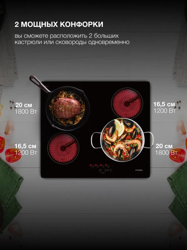 Варочная поверхность HHE 6410 BG черный